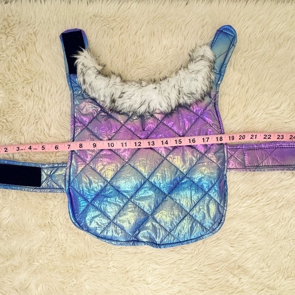 S/M Iridescent Rainbow Unicorn Dog Puffer - Picture 5 of 6